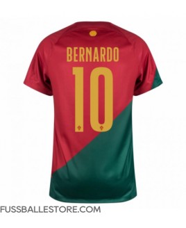 Günstige Portugal Bernardo Silva #10 Heimtrikot WM 2022 Kurzarm
